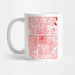 Houston, Texas, USA City Map Typography - Oriental Mug